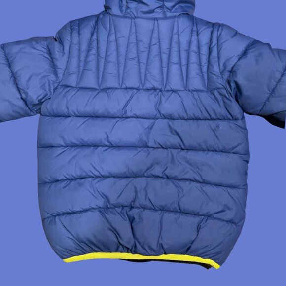 Snozu Puffer Jacket Double Zip Blue/Black Fleece Size 4T - Picture 2 of 5